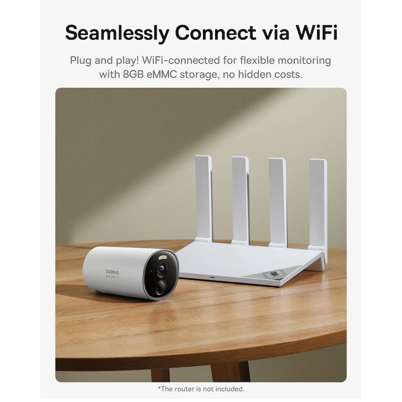 IP-камера відеоспостереження BASEUS Security B1 Outdoor Camera 2K White (S0SV002130) - фото 8 IP-камера відеоспостереження BASEUS Security B1 Outdoor Camera 2K White (S0SV002130) - фото 8