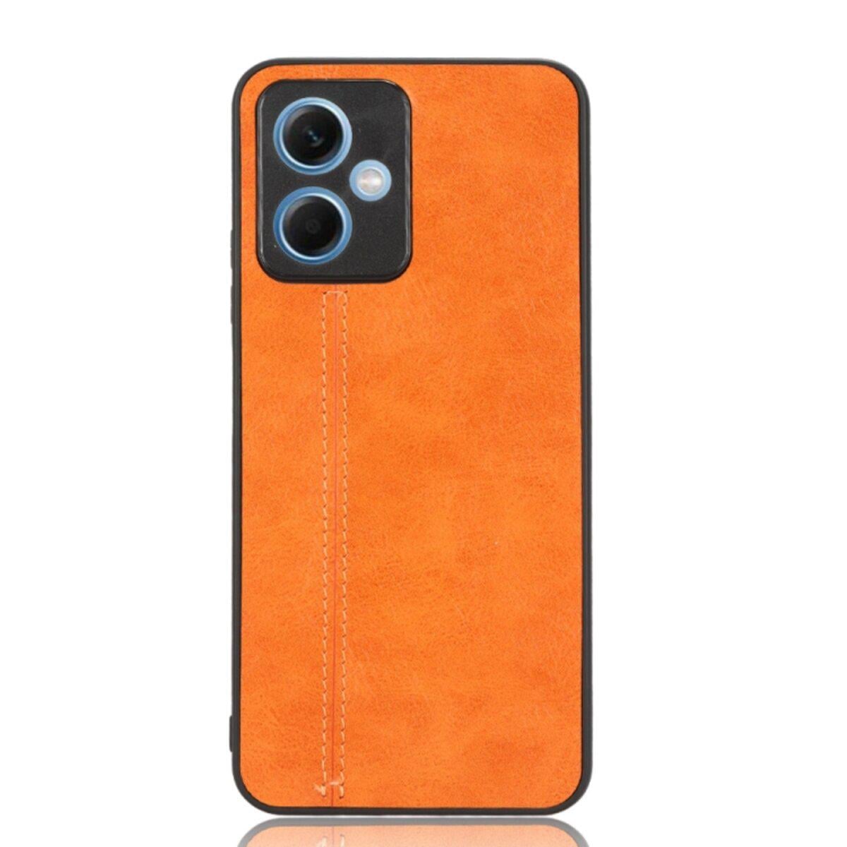 Противоударный чехол для Xiaomi Poco X5 5G Cosmiс Leather Case Orange