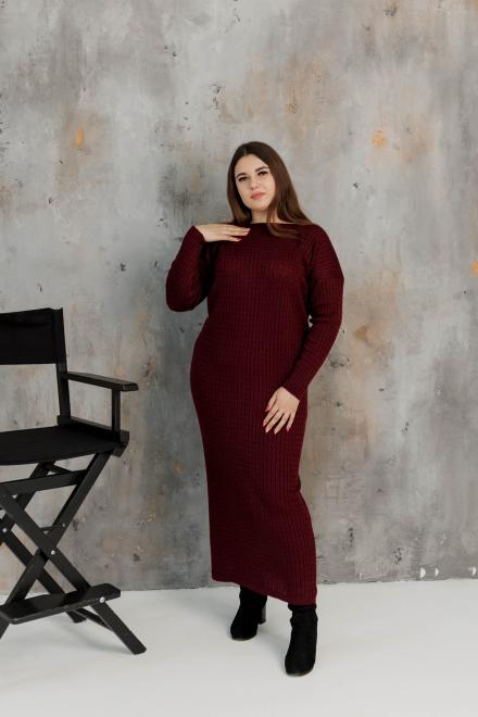 Сукня ART KNIT Андреа з бордовим люрексом M/L Бордо (43536)