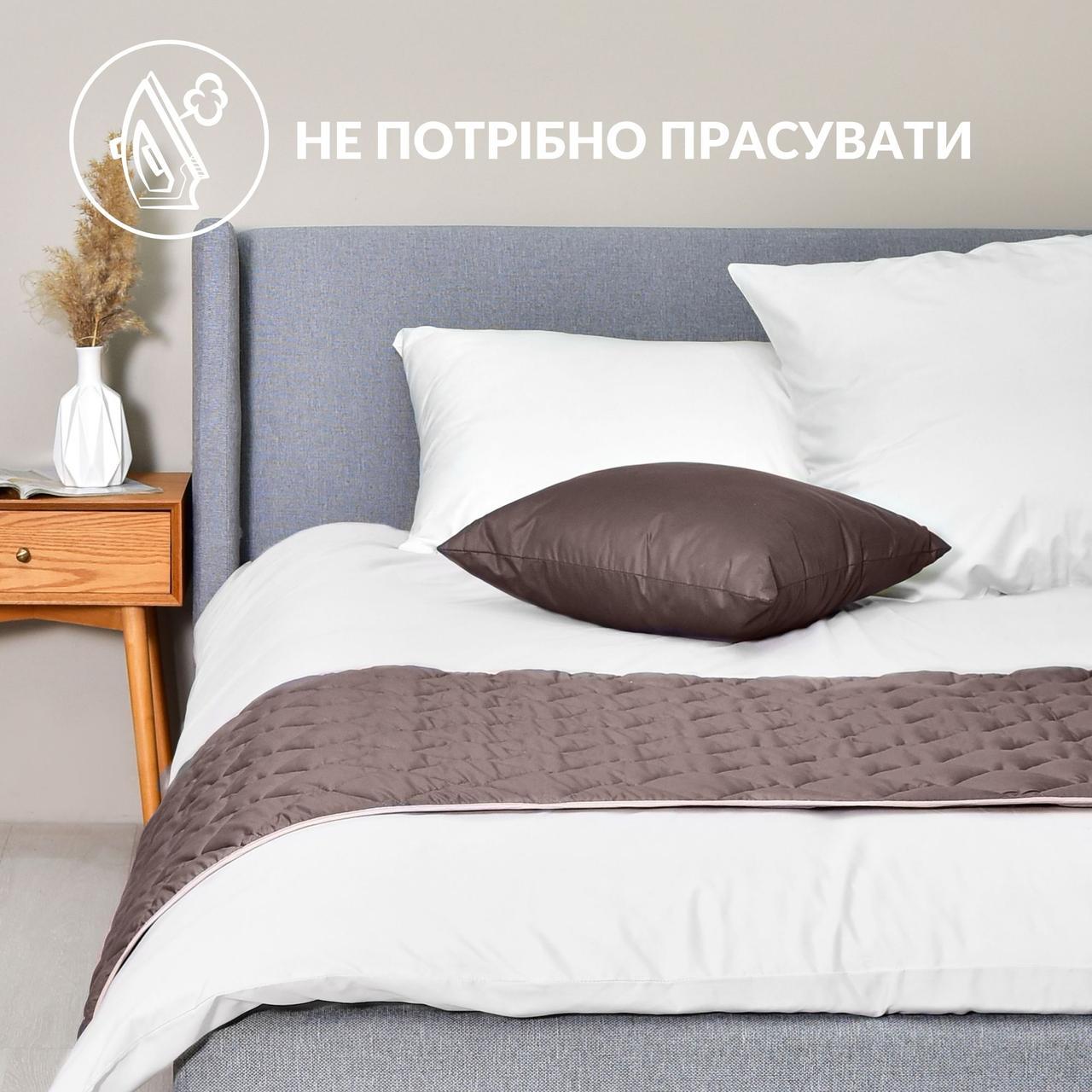 Покривало IDEIA Саше двосторонній 70х240 Шоколадний/Бежевий (28092379) - фото 5