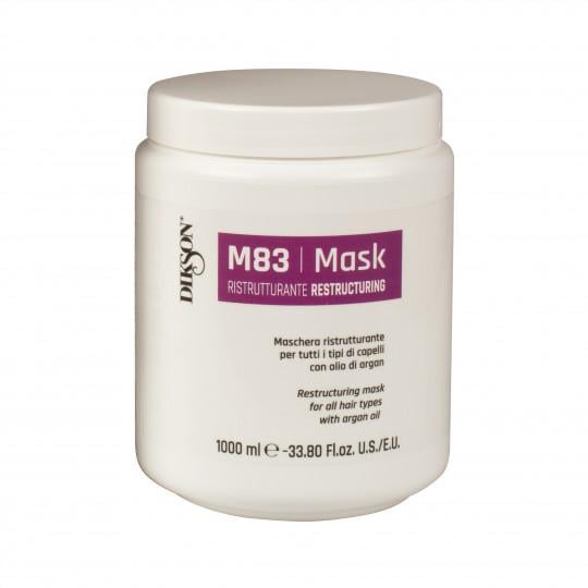 Маска відновлююча Dikson М83 Mask Restructuring для всіх типів волосся з аргановою олією 1000 мл (8000836243673)