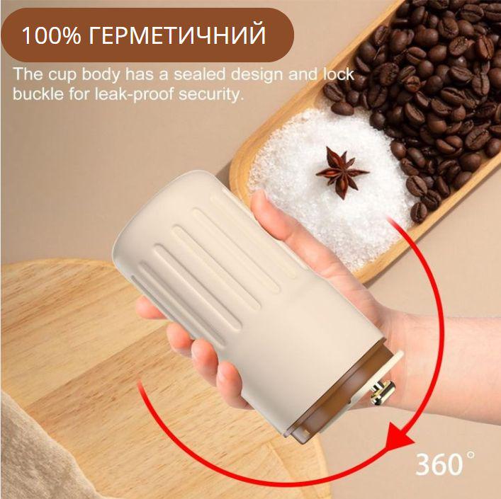 Термокухоль з інтелектуальним дисплеєм температури нержавіюча сталь з коричневою кришкою 420 мл Білий (2466192152) - фото 13