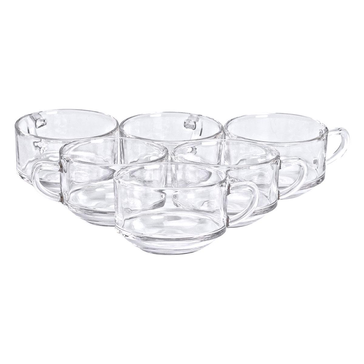 Набор стеклянных чашек Light House для чая и кофе 6 шт. по 270 мл (LG-20187)