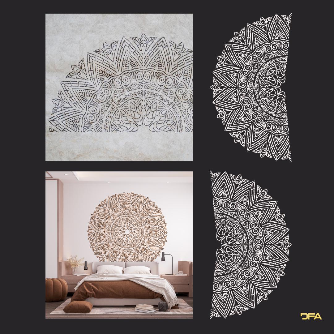 Трафарет багаторазовий DFA Круглий візерунок для декору штукатурки та фарби 0,3-1 мм (С00112) - фото 2