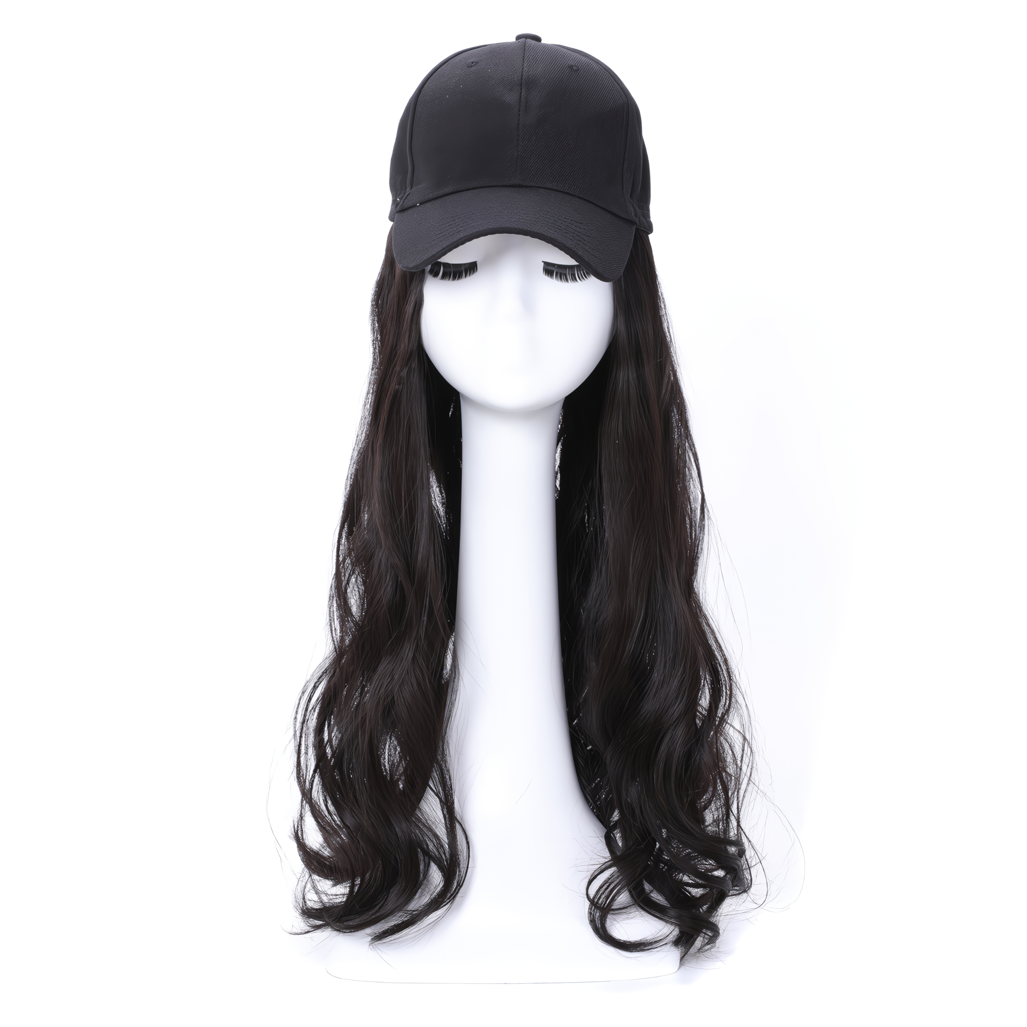 Парик кепка с волнистыми волосами Брюнетка 60 см (T00001186-1)