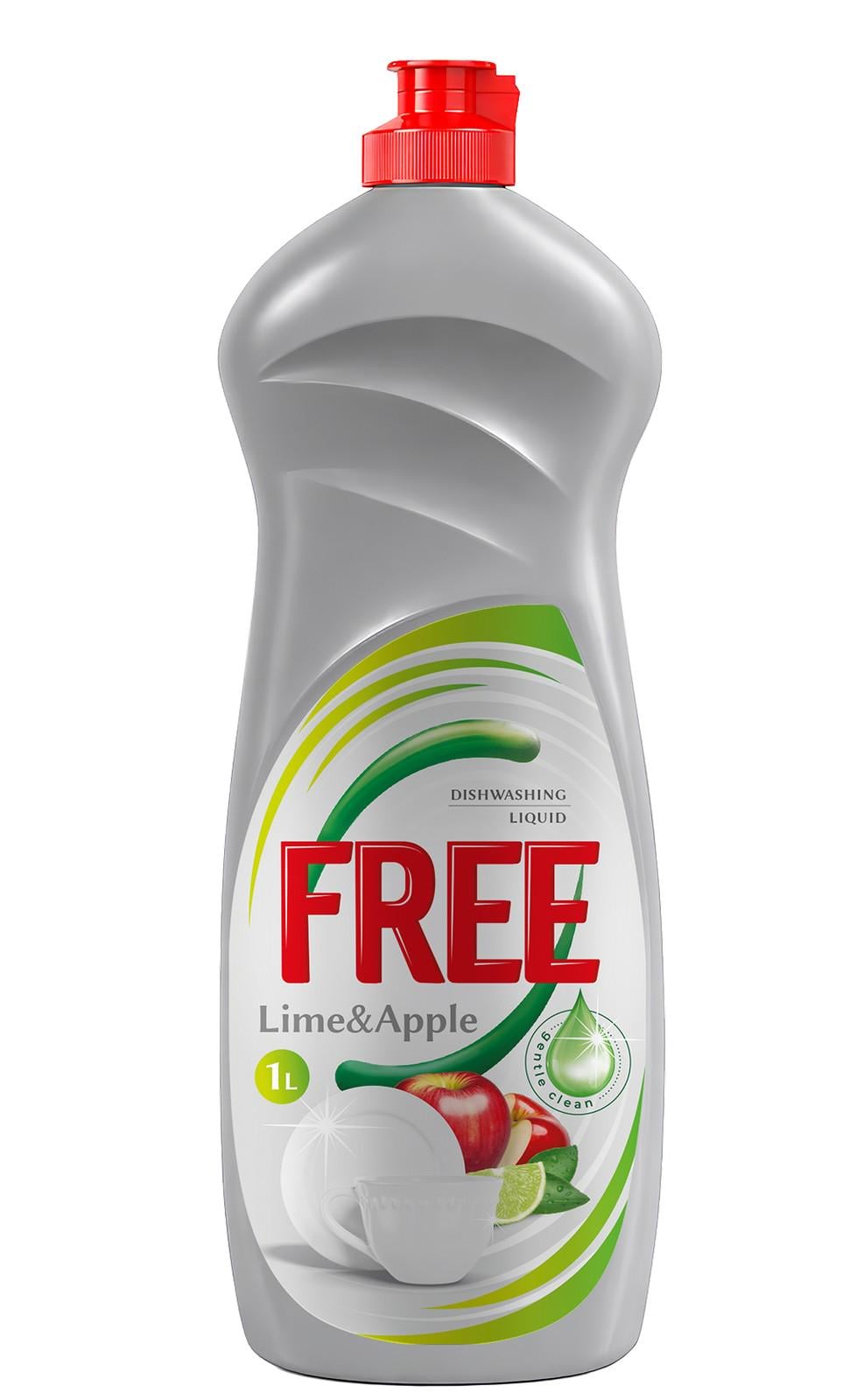 Гель для миття посуду FREE Яблуко/Лайм 1 л (hx-47214)