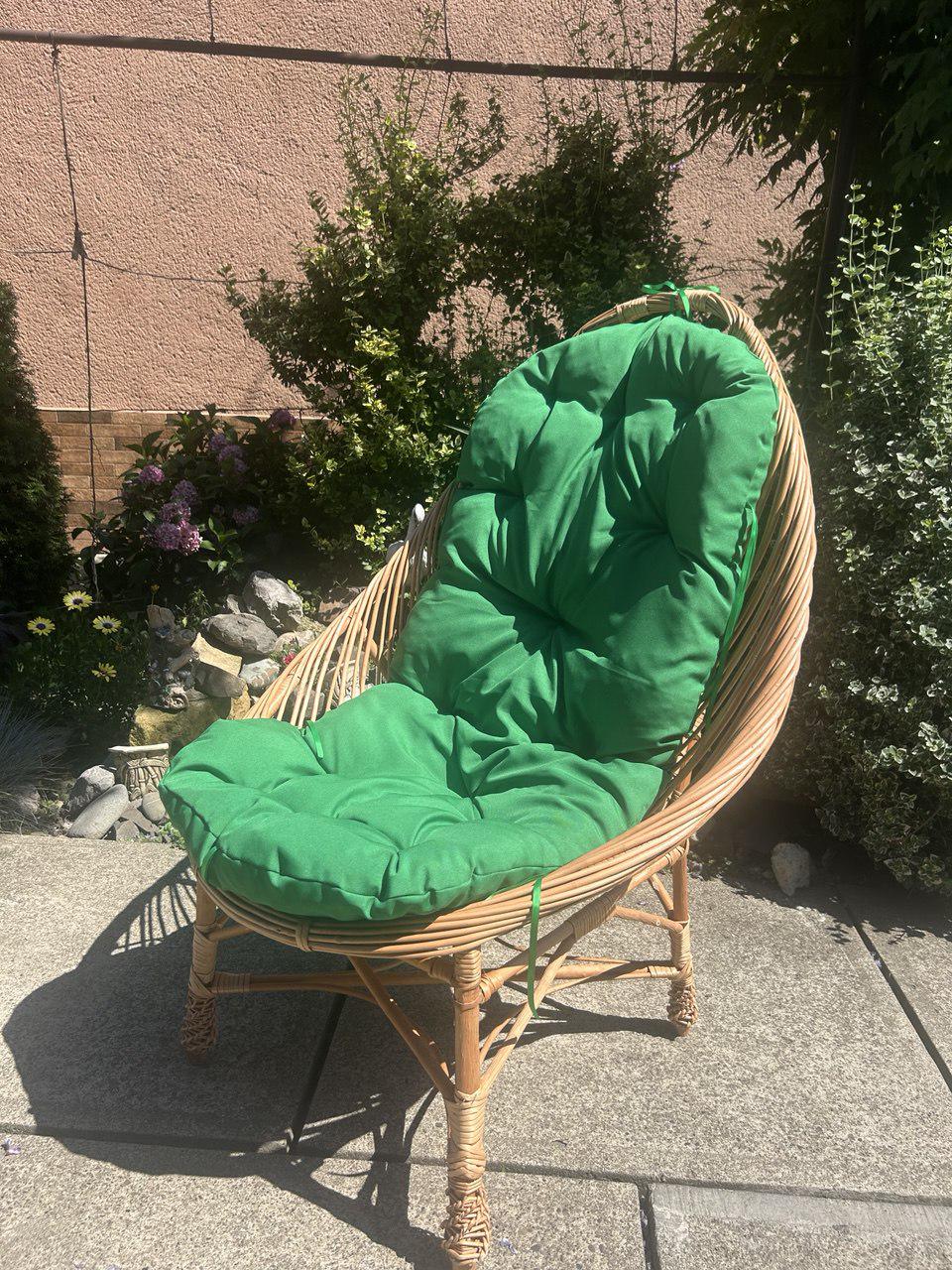 Кресло плетеное из лозы с подушкой ручная работа Сімейний Затишок Коричневый - фото 9 Кресло плетеное из лозы с подушкой ручная работа Сімейний Затишок Коричневый - фото 9