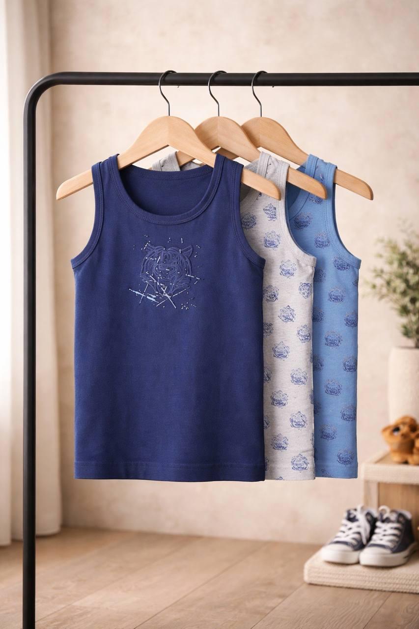 Майка для мальчика BAYKAR хлопок р. 4 134-140 см 7-8 лет 3 шт. (2564)