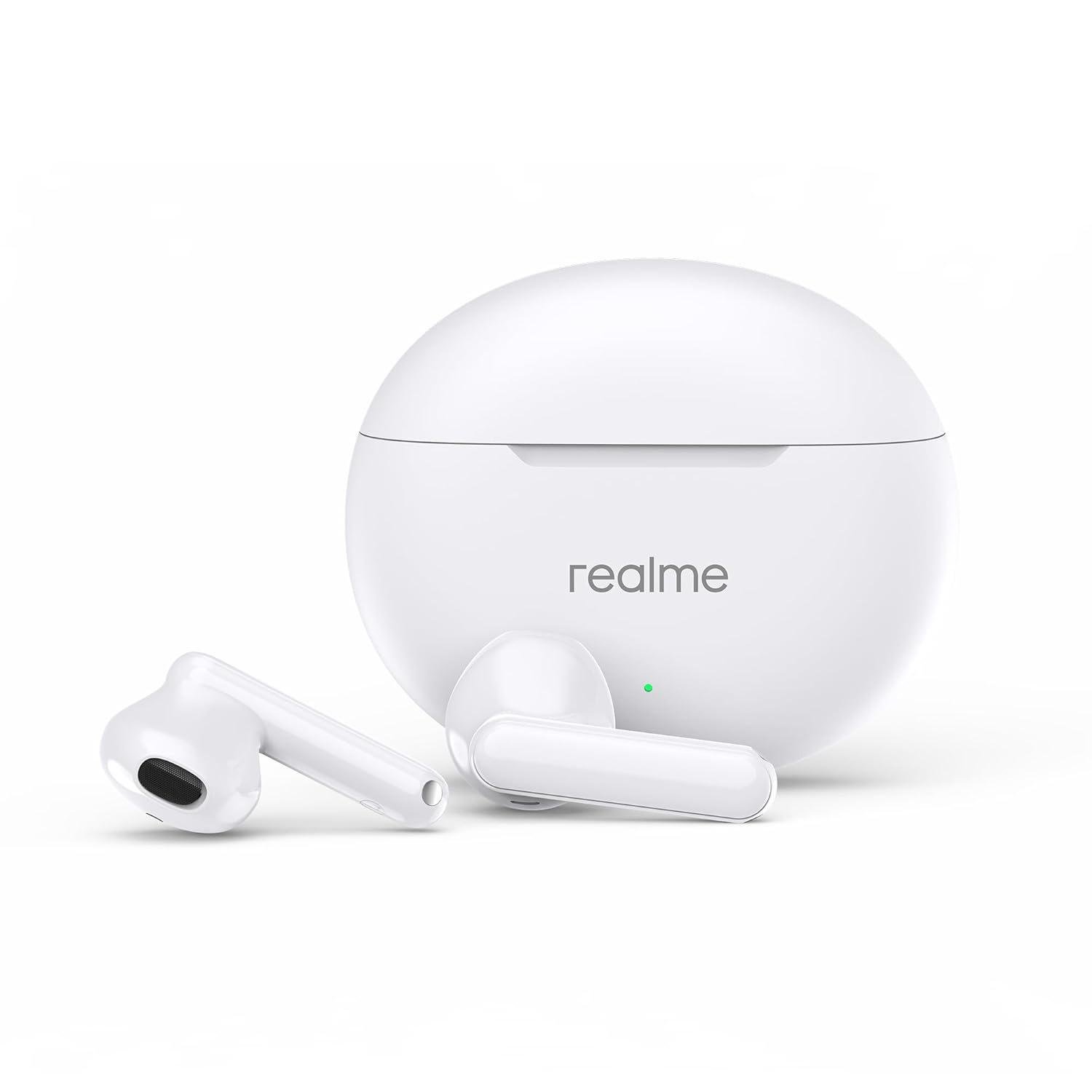 Наушники беспроводные Realme Buds T01 Bluetooth 5.4 AI ENC TWS White (26074929) - фото 6 Наушники беспроводные Realme Buds T01 Bluetooth 5.4 AI ENC TWS White (26074929) - фото 6