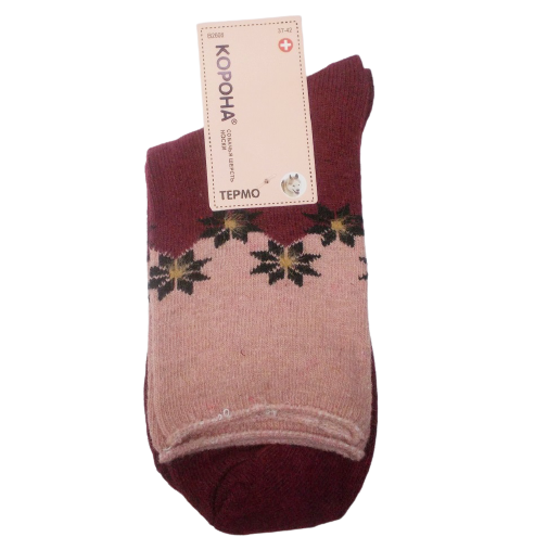 Термоноски из собачьей шерсти Корона 2608 без резинки р. 37-42 Бордовый (1511281940) Термоноски из собачьей шерсти Корона 2608 без резинки р. 37-42 Бордовый (1511281940)