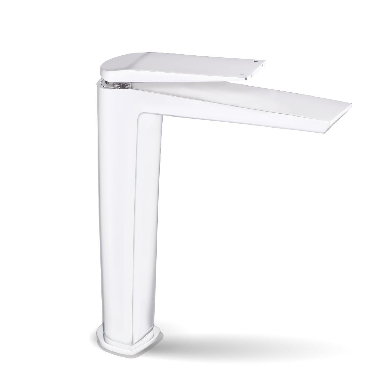 Смеситель для умывальника FADO Pisano однорычажный высокий d 26 мм Белый матовый (FD-MIX09044W)