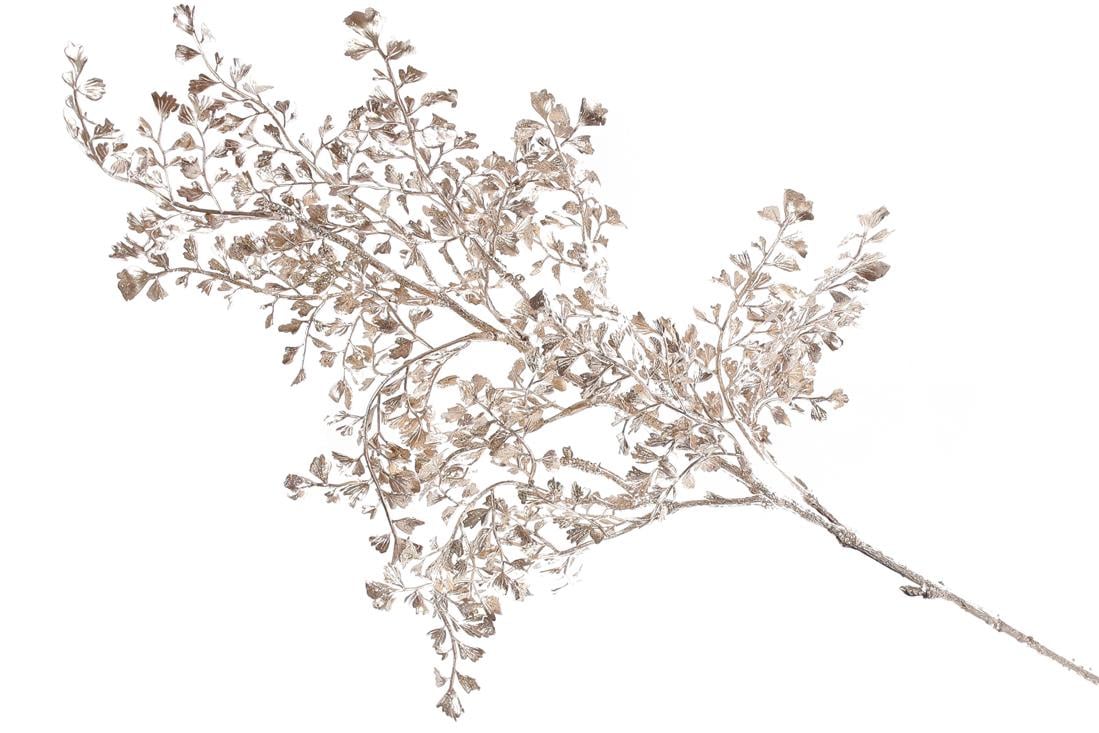 Декоративная ветвь Bonadi Гинко 70 см Матовое золото (709-482)