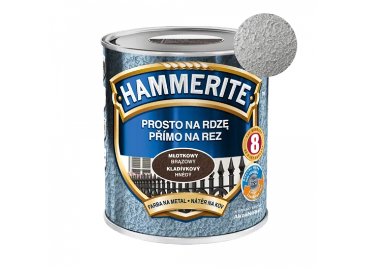 Эмаль молотковая Hammerite 3в1 по металлу 2,5 л Серебристый (28715785)