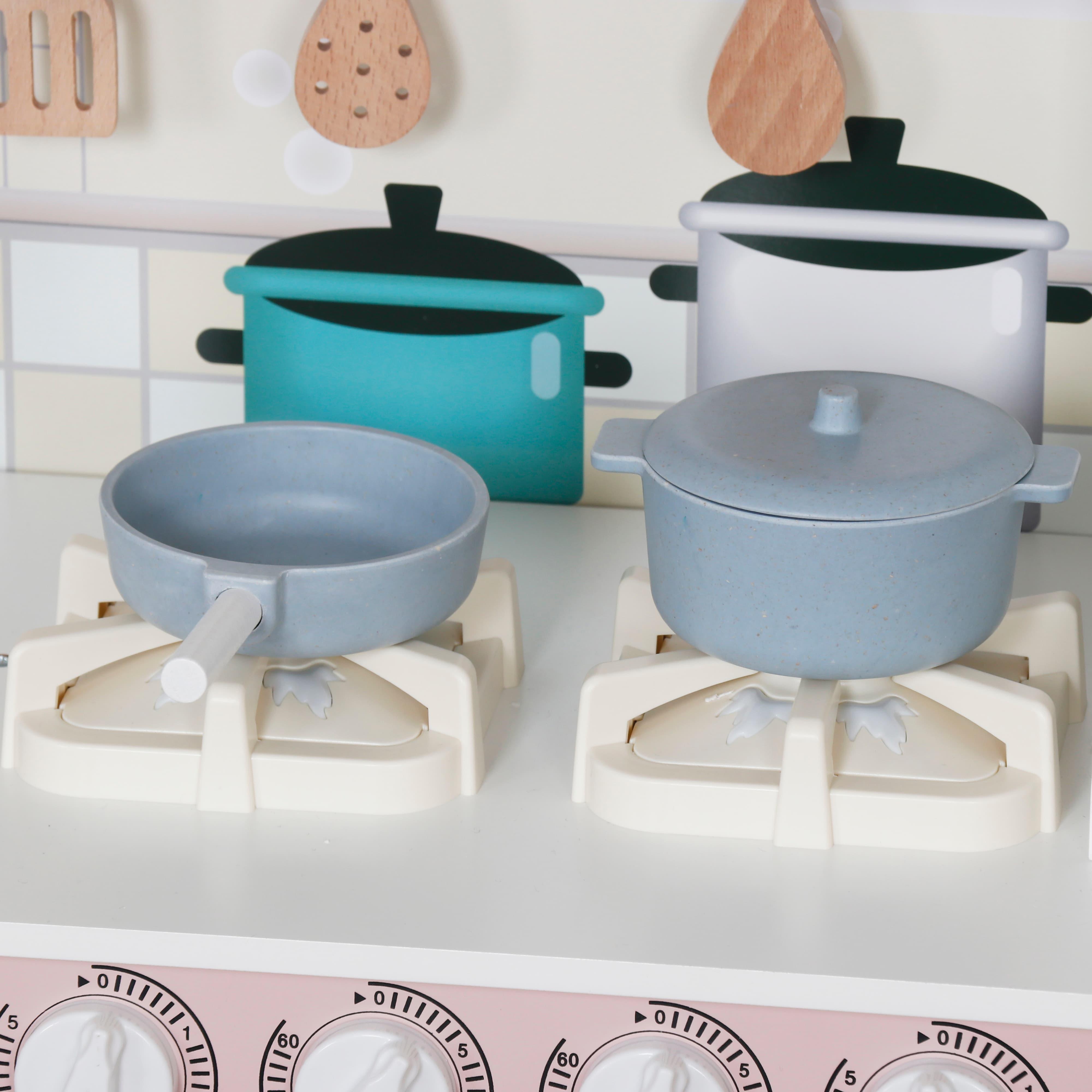 Дитяча кухня Маленький Шеф із плитою та LED-підсвіткою з аксесуарами Pink (2803305465) - фото 5 Дитяча кухня Маленький Шеф із плитою та LED-підсвіткою з аксесуарами Pink (2803305465) - фото 5