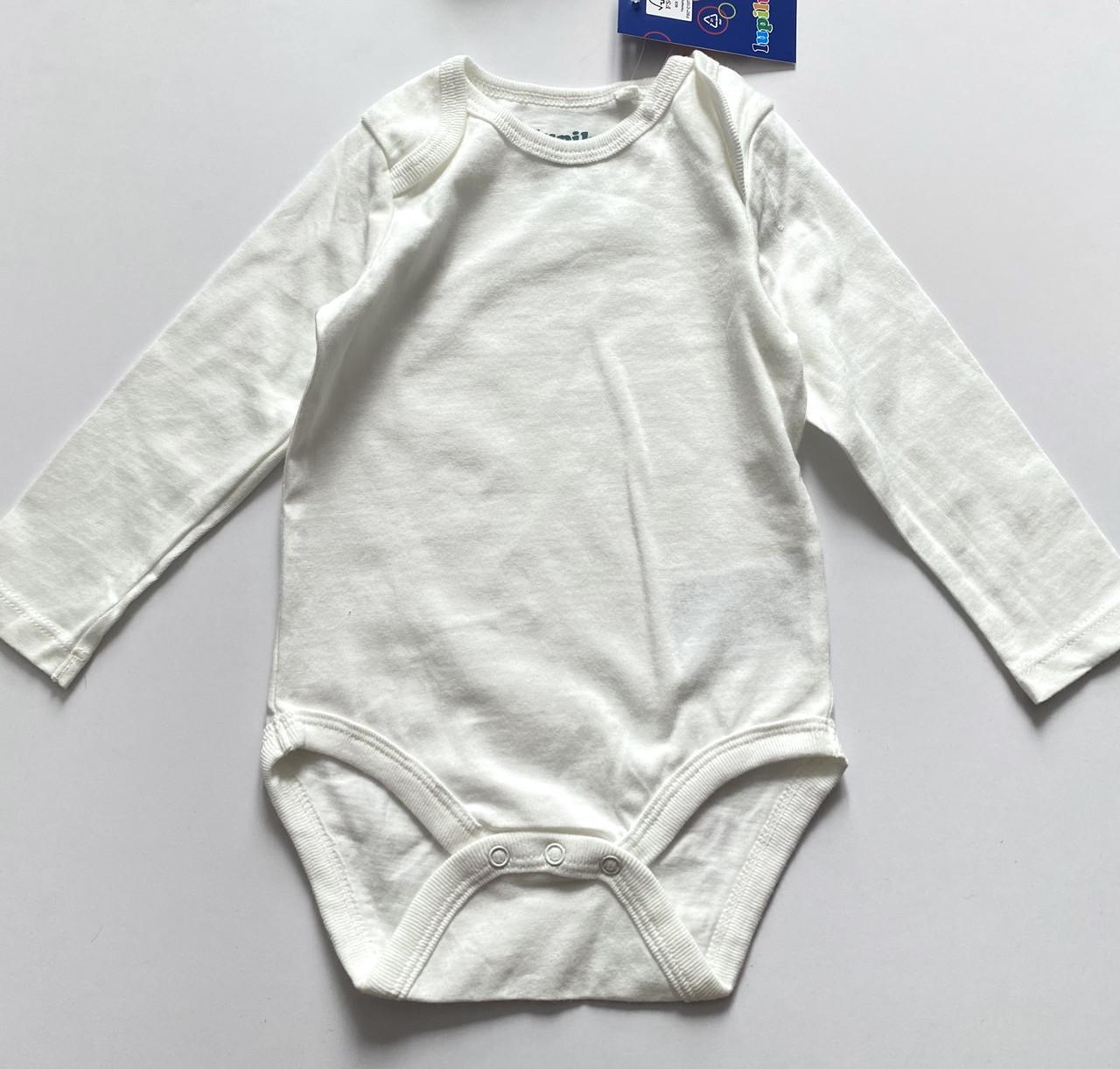 Бодік на короткий рукав Lupilu 86/92 см на 1-2 років Білий (2635979889)