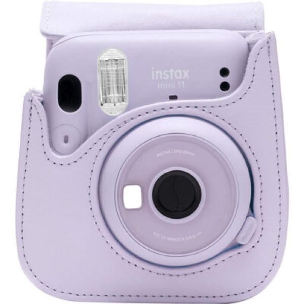 Комплект Камера моментальной печати Fujifilm Instax Mini 11 Purple + Чехол + Фотопленка 10 шт. - фото 1