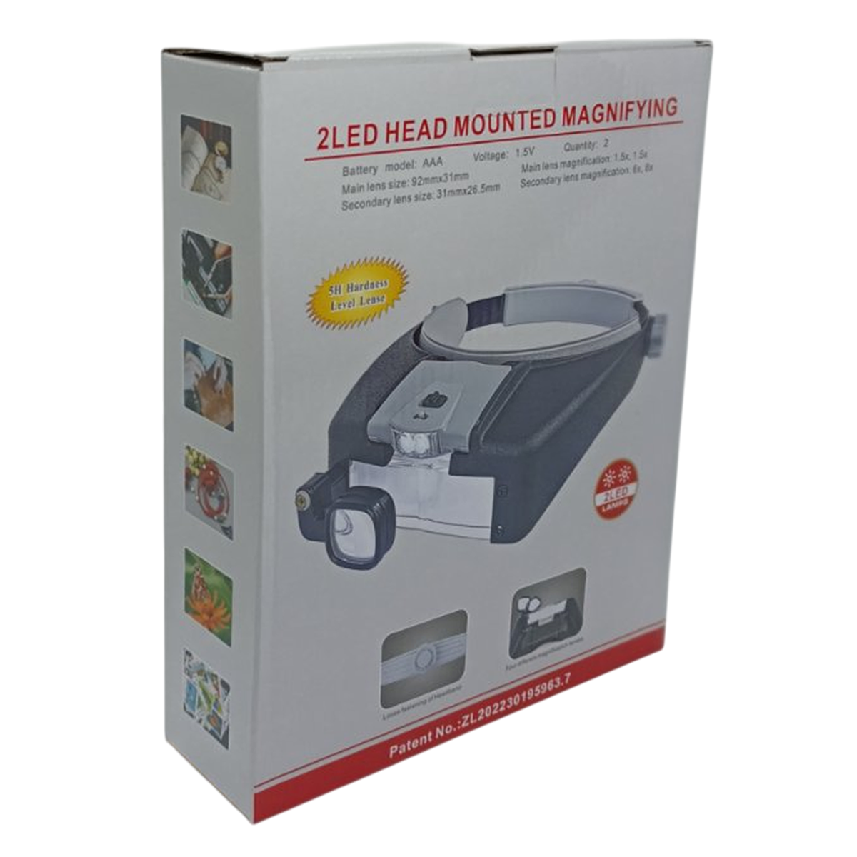 Лупа бинокулярная налобная 81007AP с 2LED 4 линзы 5H 1,5X/3X/7,5X/9X/9,5X/11X/17X Black/Gray (160417) - фото 10 Лупа бинокулярная налобная 81007AP с 2LED 4 линзы 5H 1,5X/3X/7,5X/9X/9,5X/11X/17X Black/Gray (160417) - фото 10