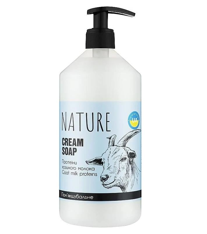Крем-мыло жидкое Bioton Cosmetics Nature протеины козьего молока с дозатором 900 мл (15021)