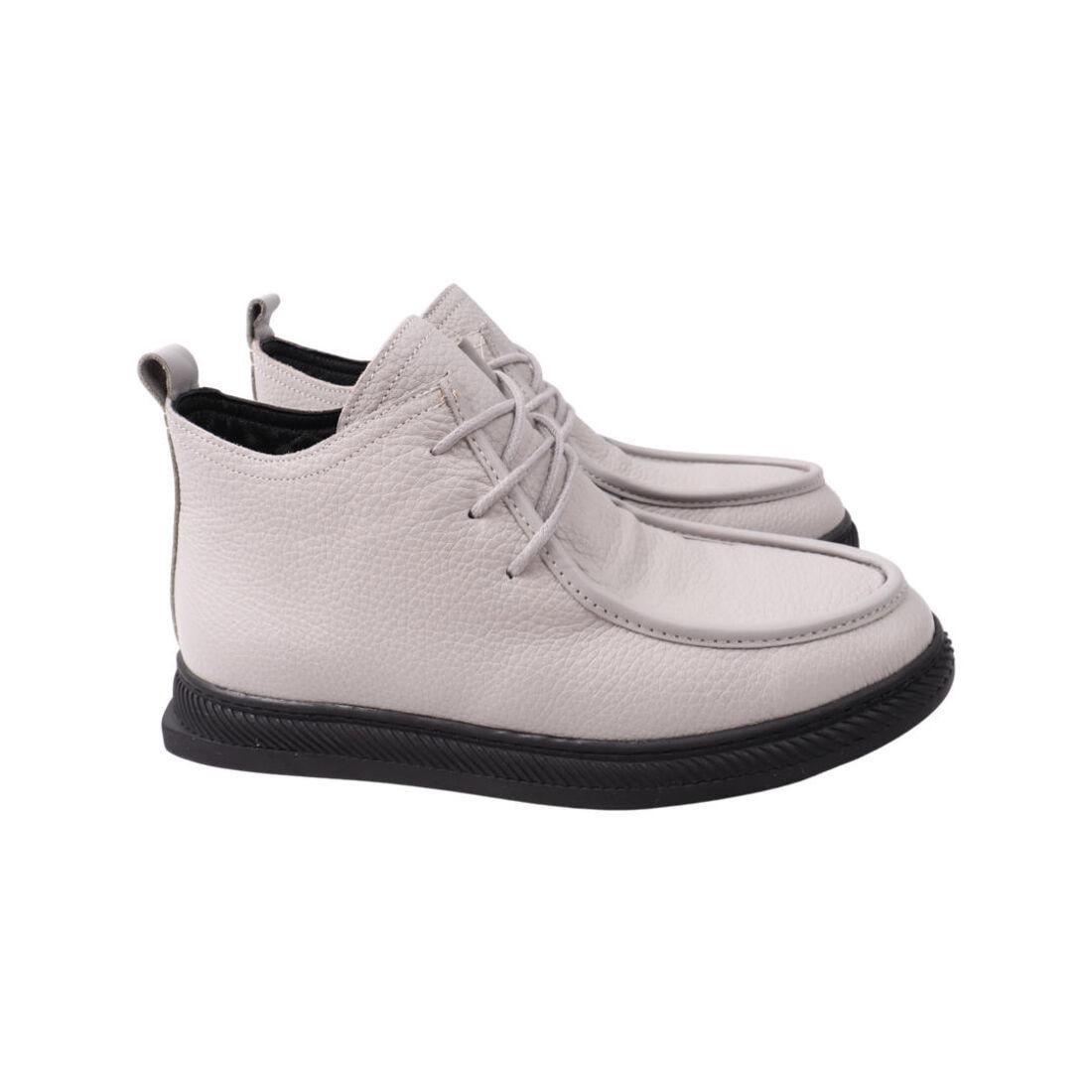 Ботинки женские Guero из кожи р. 40 Серый (445-21DHC)