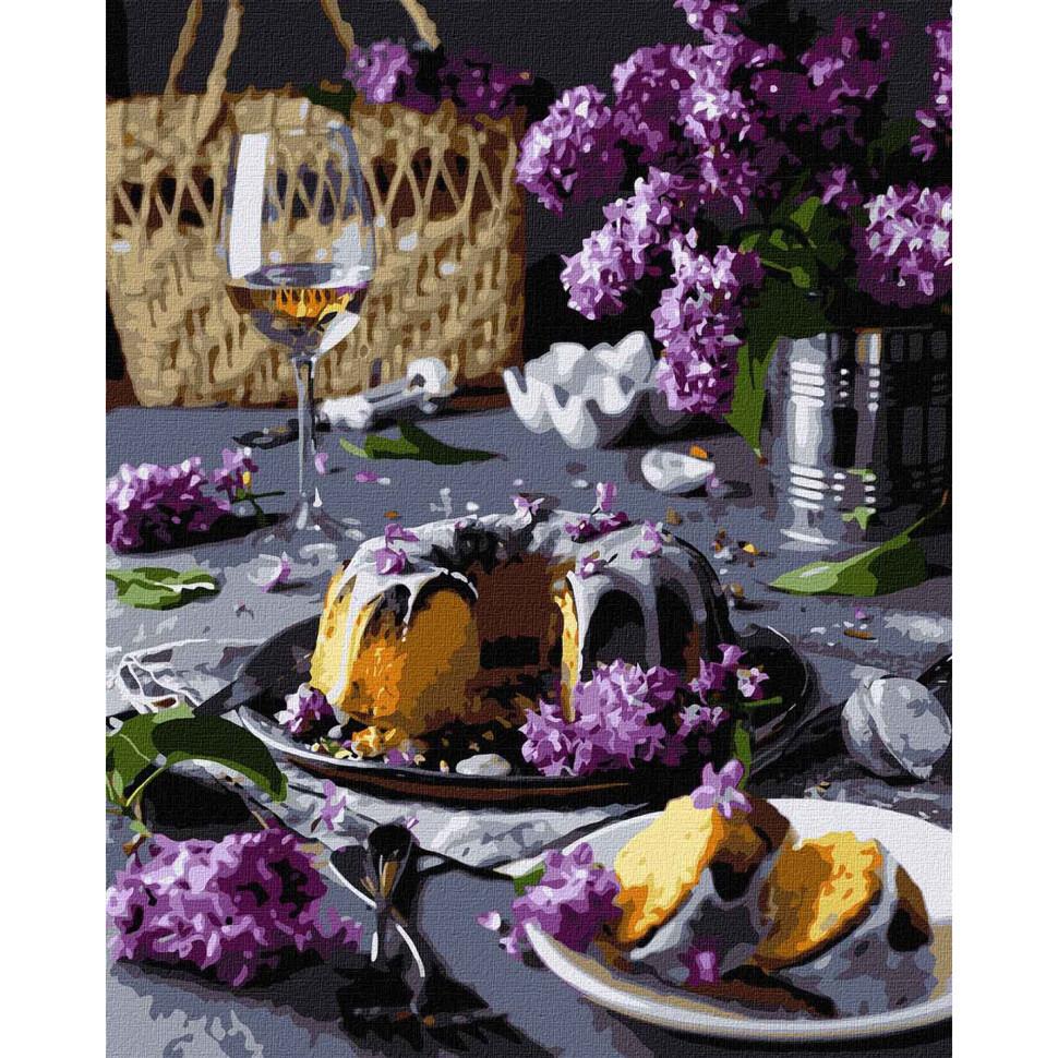 Картина по номерам Идейка Вдохновляясь сиренью 40x50 см (KHO5619)