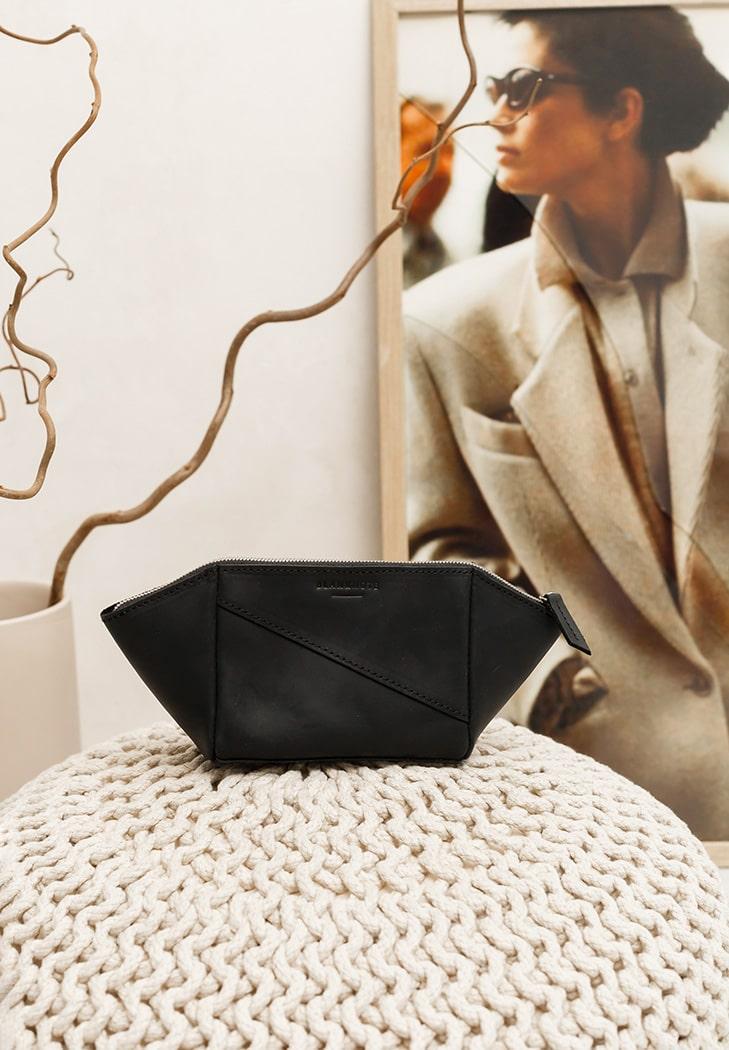 Косметичка жіноча шкіряна 2.0 Crazy Horse Чорний (A-026302)