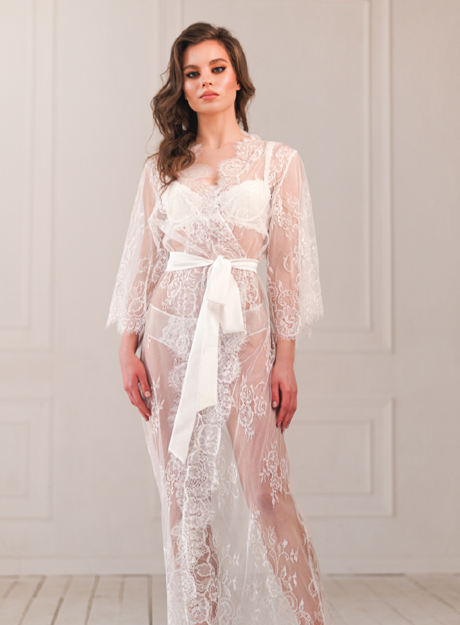 Халат женский длинный Komilfo Valencia 2161L M Шампань (15170)