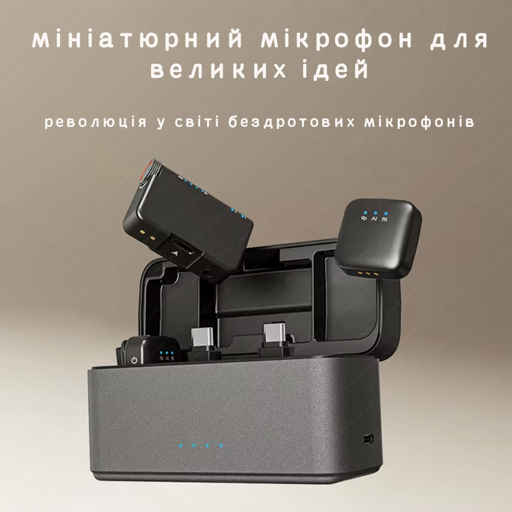 Микрофон беспроводной петличный Savetek M15 mini с шумопоглощением AI для телефона Type-C/Lightning и камеры (114640496) - фото 4