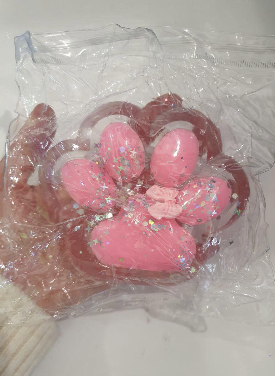 Сквиш Таба лапка гигант 12 см Прозрачно-розовый (2122) - фото 3 Сквиш Таба лапка гигант 12 см Прозрачно-розовый (2122) - фото 3