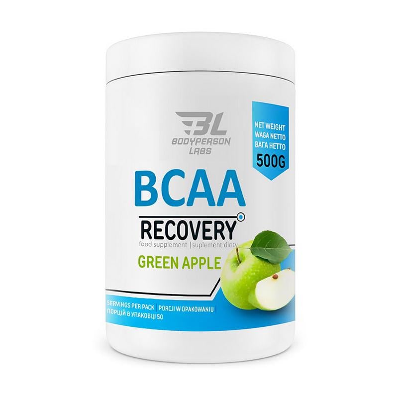 Аминокислоты с глутамином Bodyperson Labs BCAA 2:1:1 Recovery 500 г Зеленое яблоко