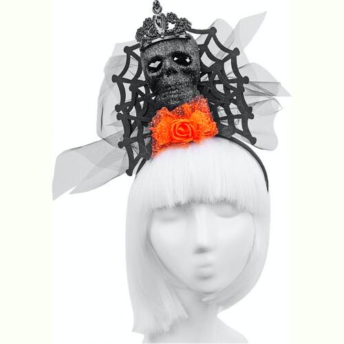 Обруч Princess Skull SETA Decor 21-527BLK-OR