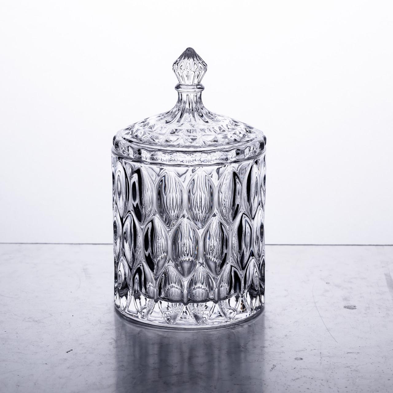 Сахарница с крышкой круглая стеклянная 7,5 см (6970) - фото 6