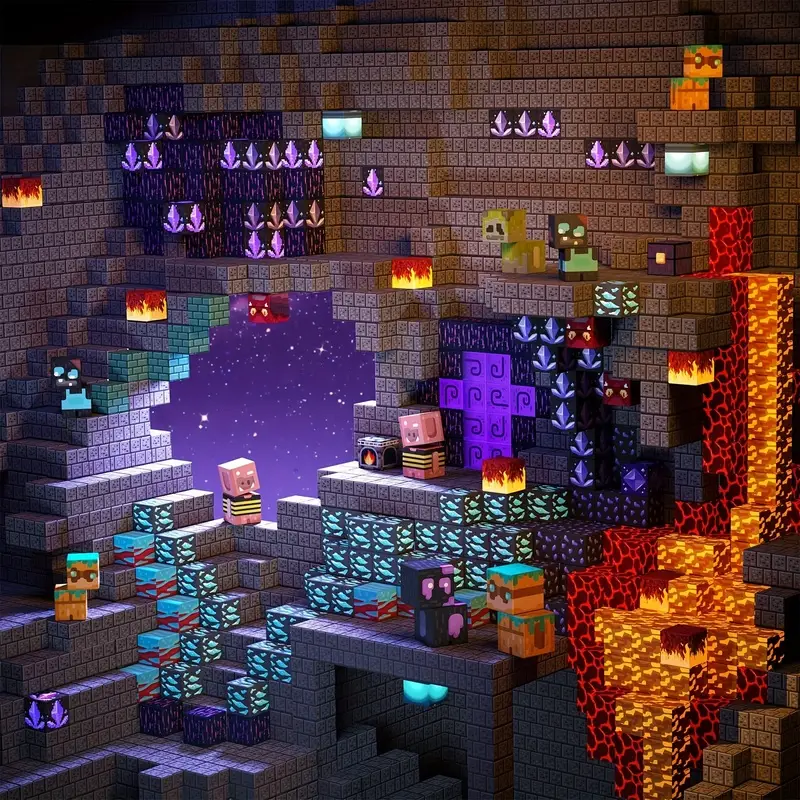 Конструктор магнітний Minecraft Підземелля та лава на магнітах 100 шт. (2740014792) - фото 3 Конструктор магнітний Minecraft Підземелля та лава на магнітах 100 шт. (2740014792) - фото 3