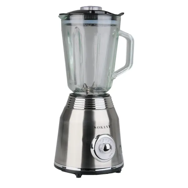 Стационарный Блендер измельчитель Sokany SK-186 стальной с чашей 1,5 л