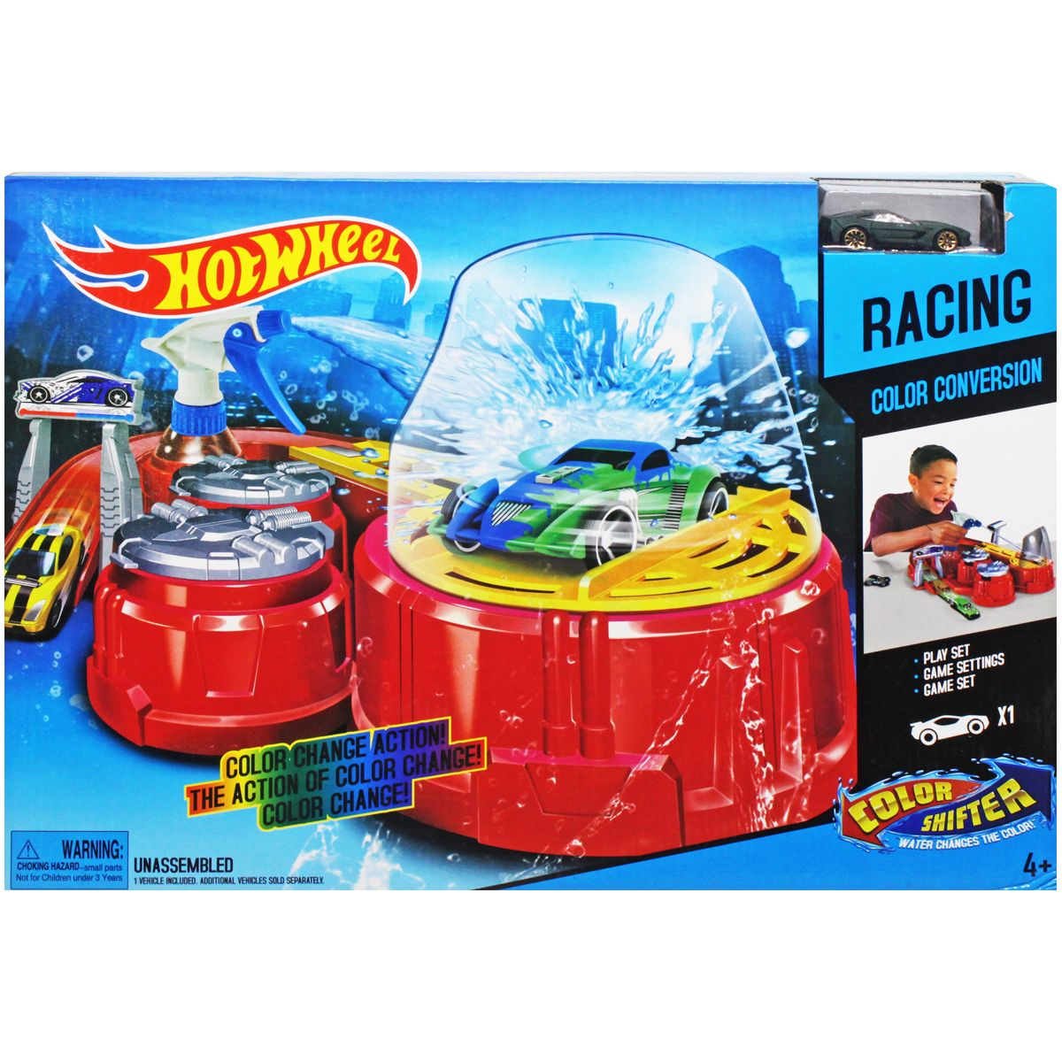Автомойка Hot Wheels/машинка меняющая цвет