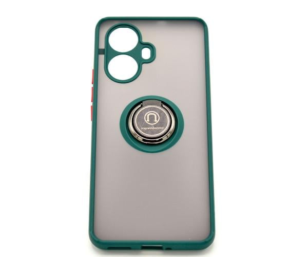 Чехол-накладка TPU Color Matte Ring для Realme 10 Pro Plus Зелёный