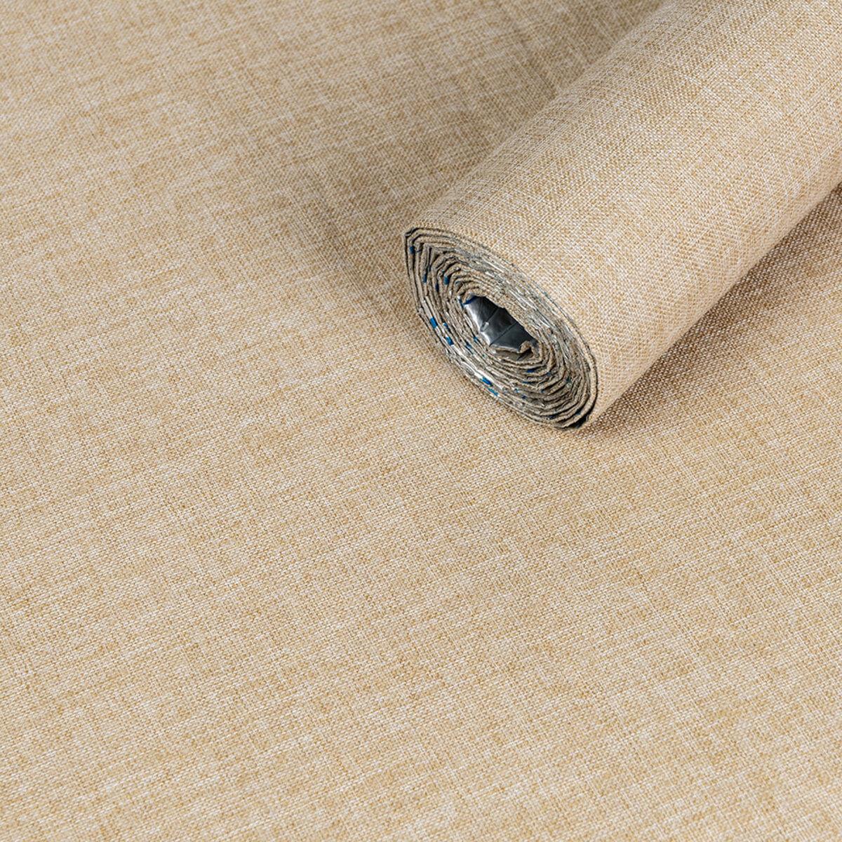 Обои самоклеющиеся льняные теплые 2800х650х2 мм. Песочный меланж (SW-00001497)