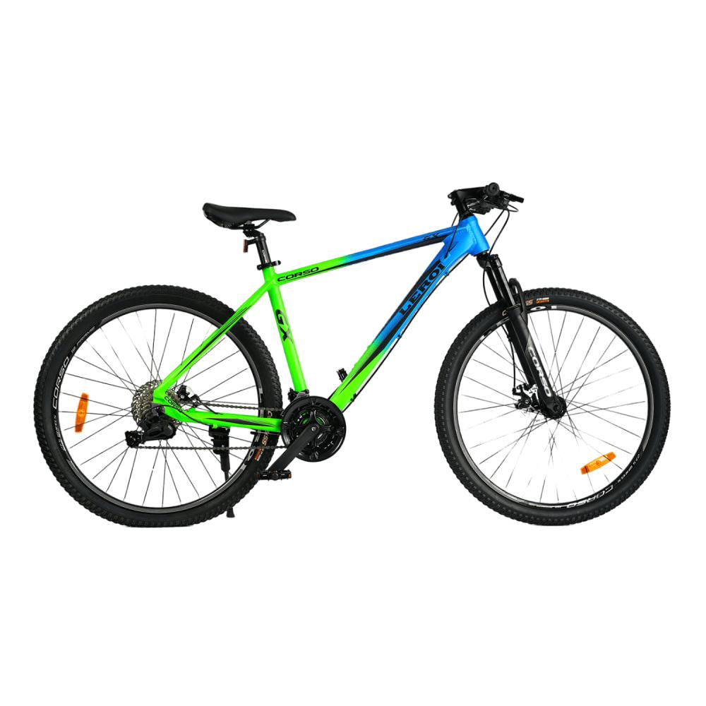Велоcипед спортивный Corso Leroi 27,5" рама алюминиевая 19" 27 скоростей Multicolor (127938)