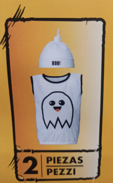 Костюм для Хэллоуина для девочки Призрак 2-4 года Черно-белый (150600) - фото 2 Костюм для Хэллоуина для девочки Призрак 2-4 года Черно-белый (150600) - фото 2