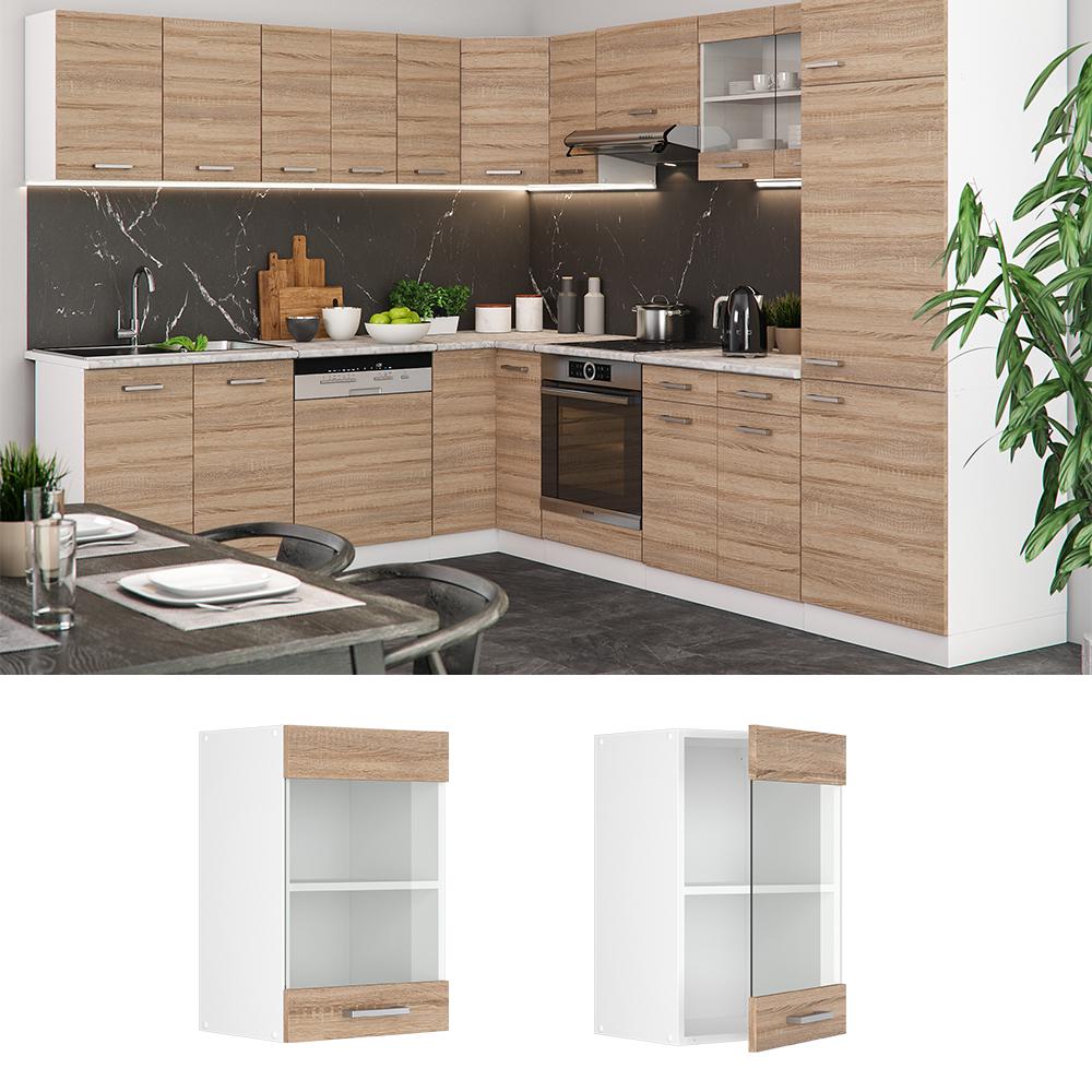 Шкафчик стеклянный кухонный 40х31 Vicco Сонома - фото 5 Шкафчик стеклянный кухонный 40х31 Vicco Сонома - фото 5