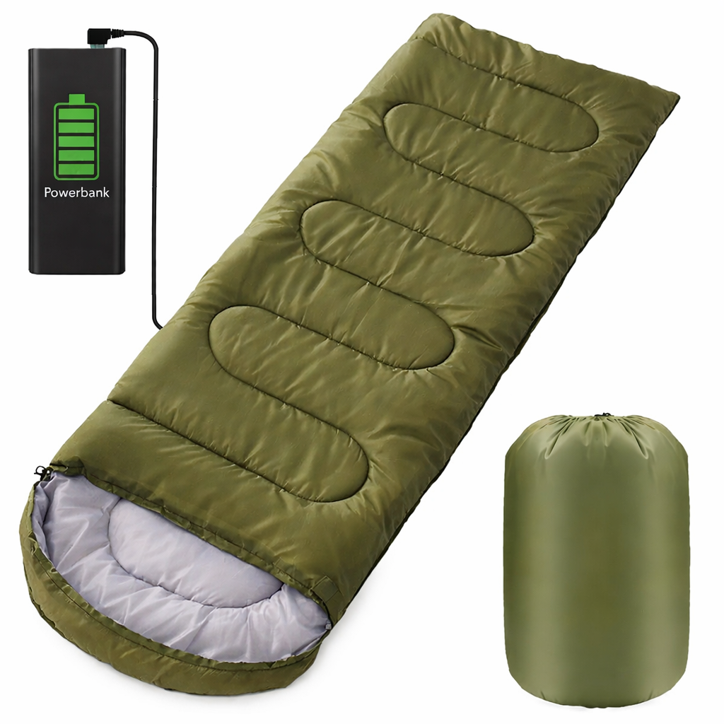 Спальний мішок з підігрівом від USB 215х65 см до -30°C (US21565)