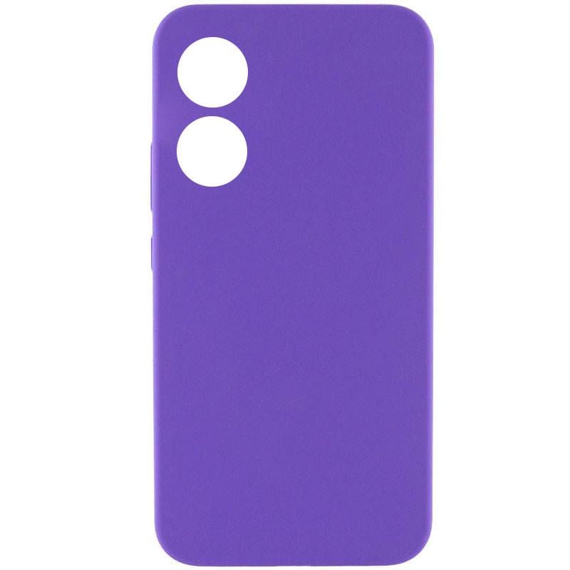 Противоударный чехол Silicone Cover Lakshmi Full Camera (AAA) для Oppo A78 4G Фиолетовый / Amethyst
