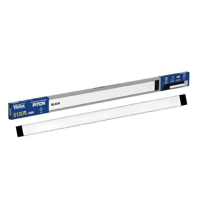 Лінійний світильник світлодіодний Violux PITON 54W 6000K 120 см 5130Lm Чорний (00000052249)