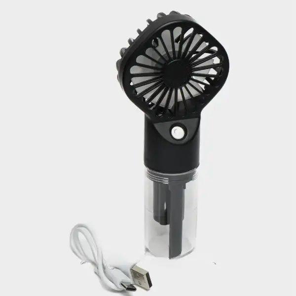 Вентилятор ручной Gand held spray fan с увлажнителем воздуха/4 режима работы Черный - фото 4