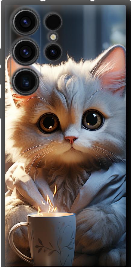 Чехол на Samsung Galaxy S23 Ultra White cat (5646b-2906-42517)