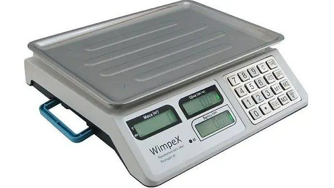 Весы торговые на аккумуляторе Wimpex WX-5004 на платформе (D5004871005)