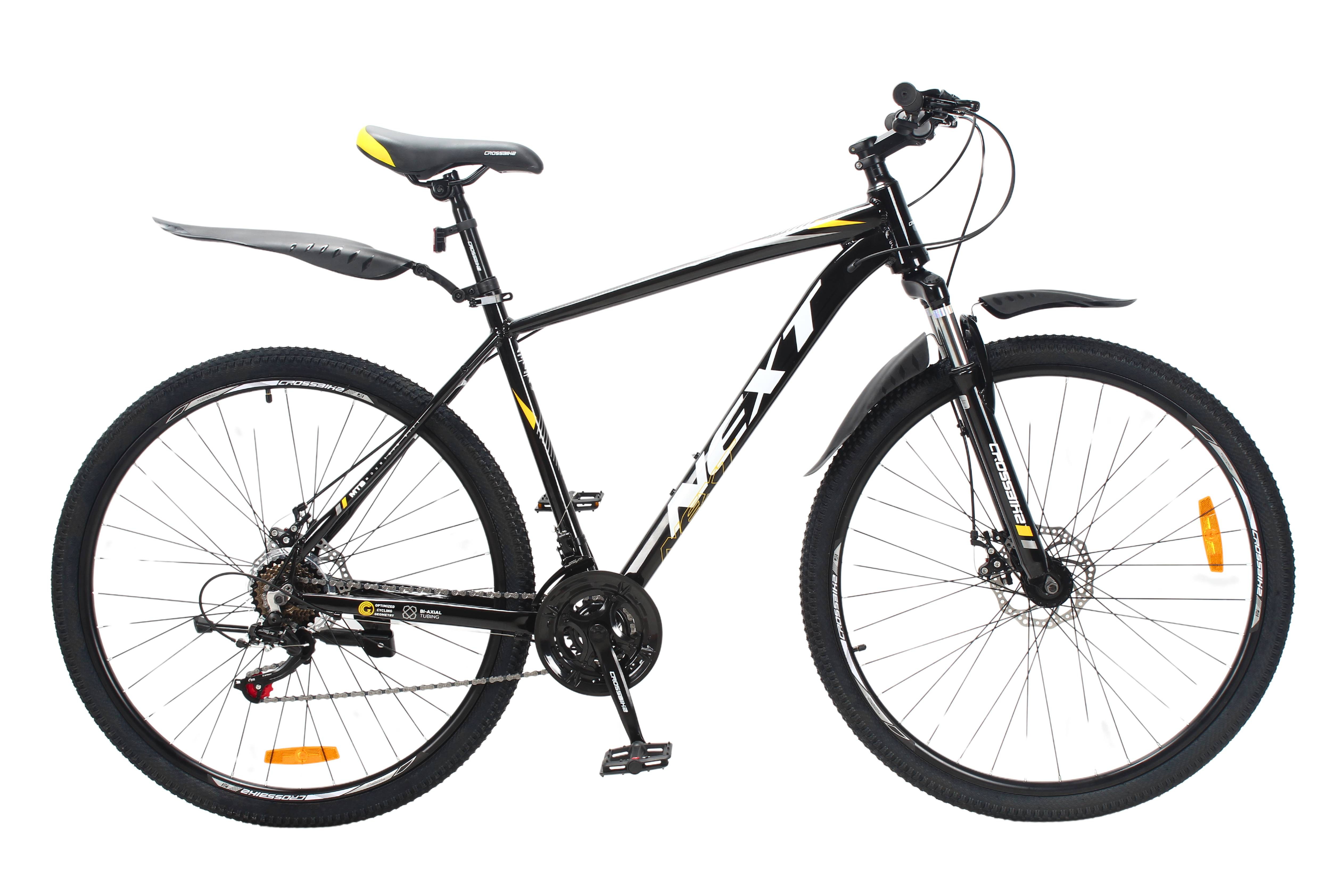 Велосипед Crossbike Next 2025 29" 20" Черно-желтый