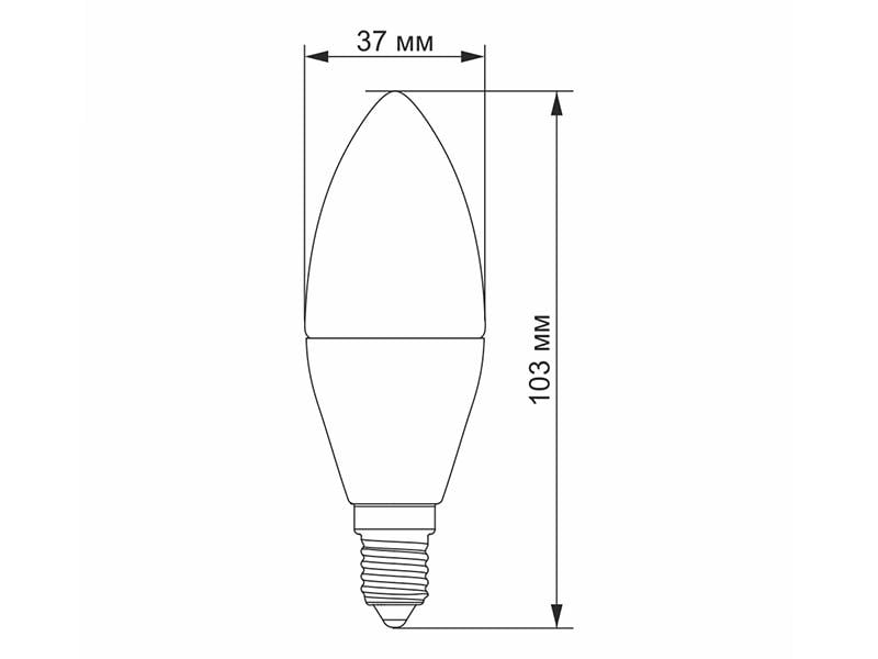 Светодиодная лампа Videx C37e 7 Вт E14 4100K 220 В (7376) - фото 3