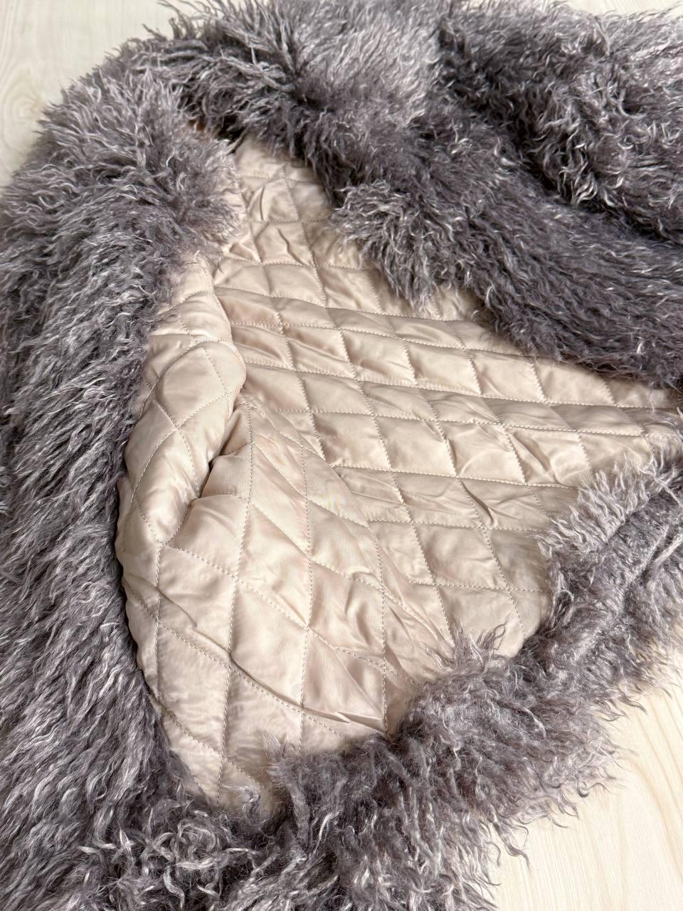 Шуба женская LADY YEP 10018 искусственная под ламу с воротником L Коричневый (5014) - фото 2