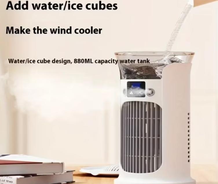 Вентилятор-кондиционер портативный с водяным охлаждением и LED-подсветкой Spray Air Cooler LY-940 3 скорости USB (6-18-2054227) - фото 4 Вентилятор-кондиционер портативный с водяным охлаждением и LED-подсветкой Spray Air Cooler LY-940 3 скорости USB (6-18-2054227) - фото 4