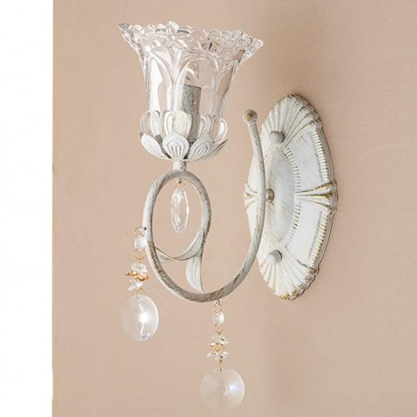 Бра Flora з плафоном у формі квітки і камінням Білий (OU100/1W)